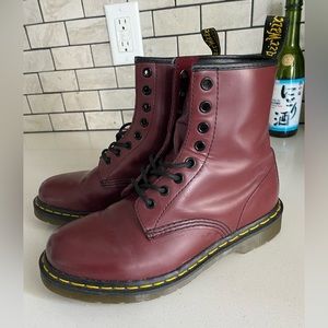 Dr. Martens 1460 cherry red boots mens size 6 womens 7 (but fits an 8)